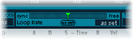 Figure. Vector Envelope Loop Rate parameter.
