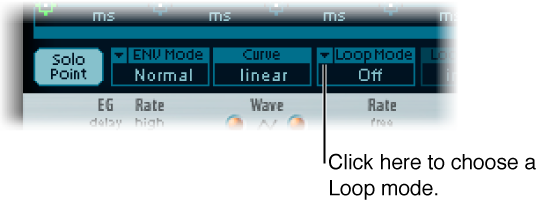 Figure. Vector Envelope Loop Mode parameter.