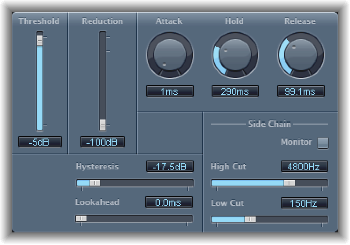 Figure. Noise Gate window.