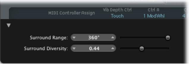 Figure. Surround Range and Surround Diversity parameters.