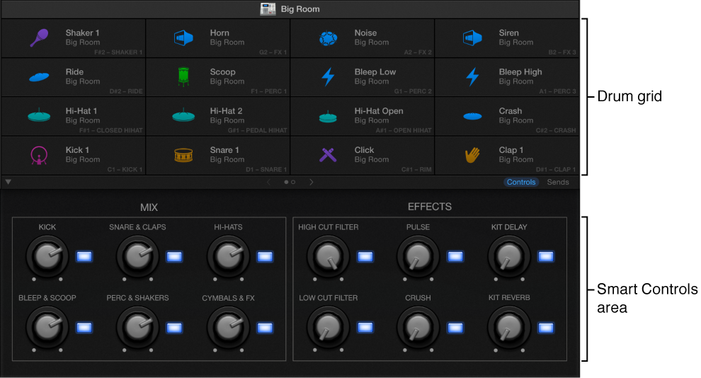 Figure. Drum Machine Designer interface.