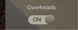 Figure. Drum Kit Designer Overheads switch.