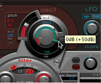 Figure. Oscillator 1 velocity set to zero.