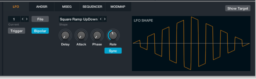 Figure. LFO control panel.