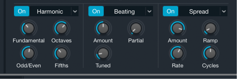 図。加算エレメントエフェクトのパラメータ。
