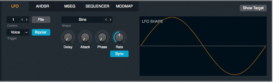 図。LFO コントロールパネル。
