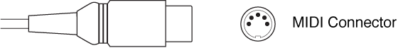 Figure. Illustration of MIDI connector.
