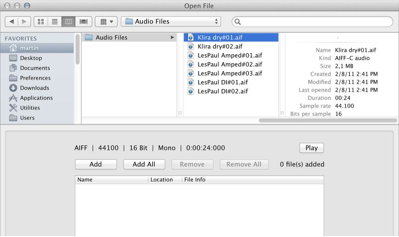 Figure. Open File dialog.