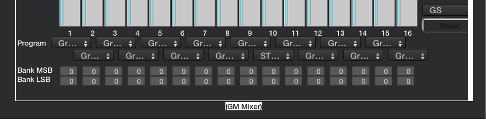 Figure. Showing the GM mixer MSB/LSB display.