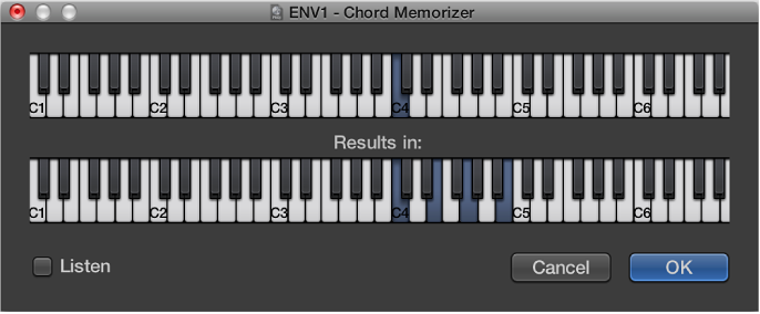 Figure. Chord Memorizer window.