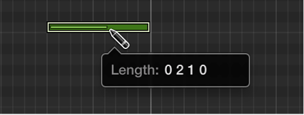 Figure. Dragging with Pencil tool to create note of specific length.