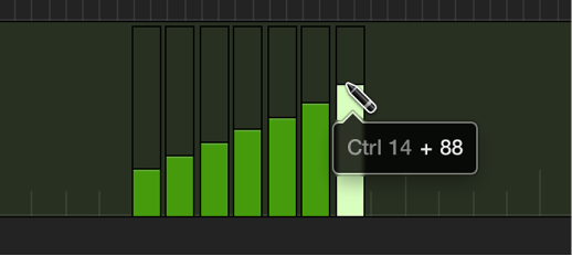 Figure. Creating multiple events by dragging horizontally on a lane.
