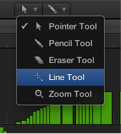 Figure. Line tool in Tools menu.