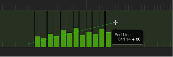 Figure. Dragging a line with the Line tool.