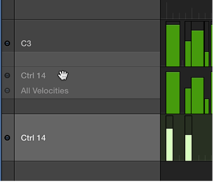 Figure. Dragging a lane to a new position.