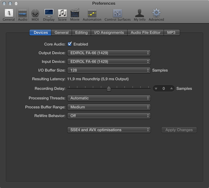 Figure. Devices preferences.