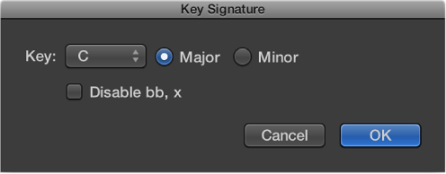 Figure. Key Signature dialog.