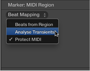 Figure. Beat Mapping track showing Beats From.