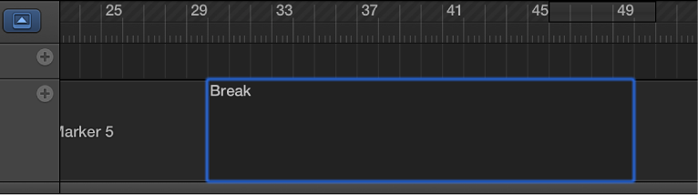 Figure. Marker track showing marker being renamed.