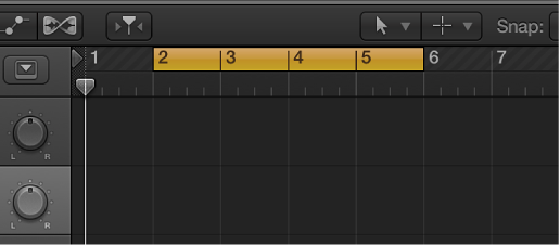 Figure. Showing the yellow cycle area in the ruler.