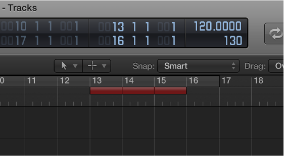 Figure. Showing the autopunch locator fields in the LCD.