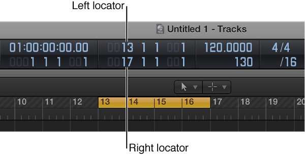 Figure. Left and right locator positions in the LCD.