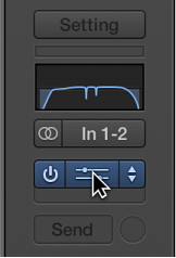 Figure. Pointing to the center area of a plug-in slot.