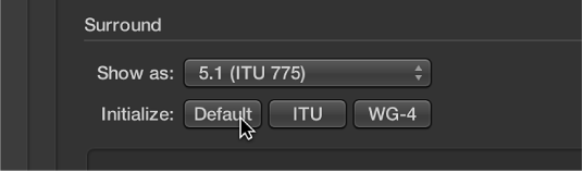 Figure. Initialize buttons in Surround preferences.