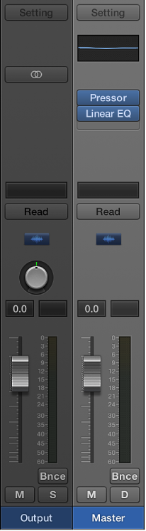 Figure. Master channel strip.