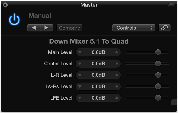 Figure. Down Mixer plug-in window.