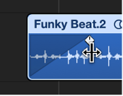 Figure. Fade tool over existing fade on region.