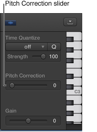 Figure. Pitch Correction slider.