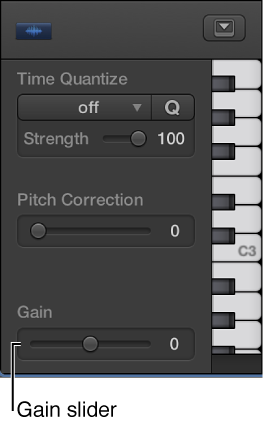Figure. Gain slider.