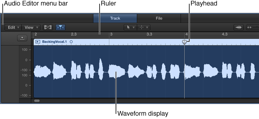 Figure. The Audio Track Editor.