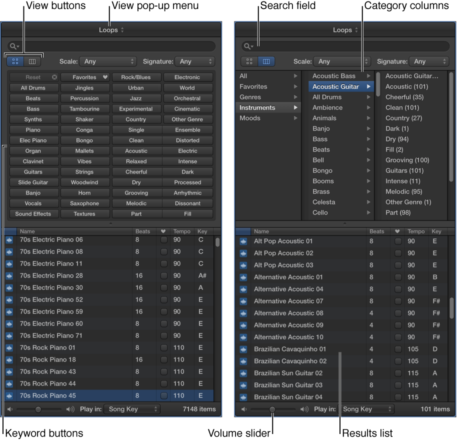 Figure. The Loop Browser.