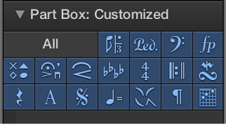 Figure. Part box group buttons.
