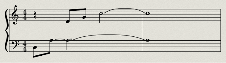 Figure. Result in Score Editor when No Overlap is deactivated.