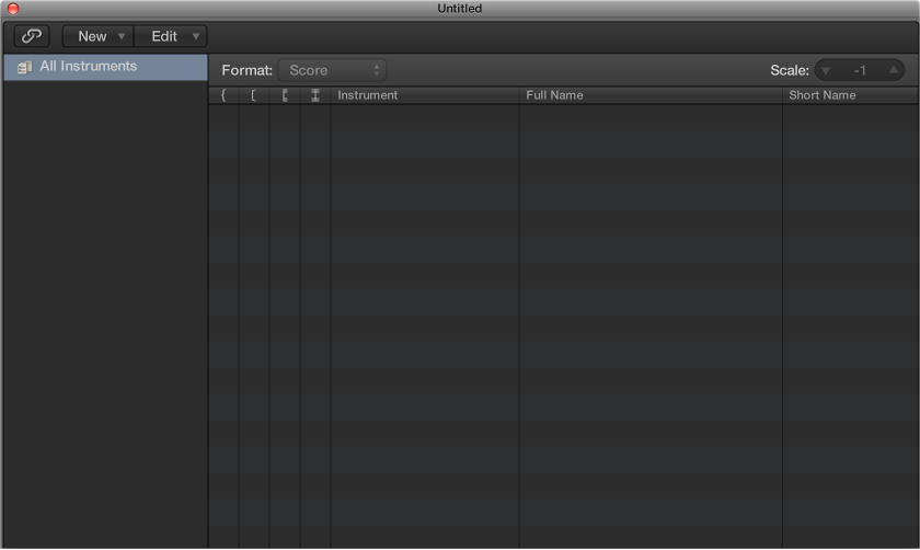 Figure. Score Set window.