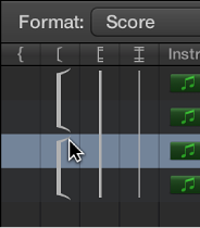 Figure. Bracket line in the Score Set window.