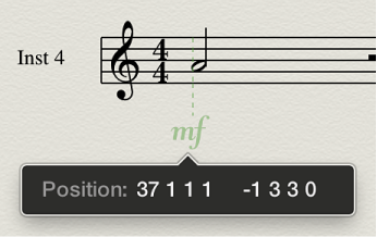 Figure. Guide lines in the Score Editor.