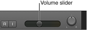Figure. Track Volume slider.