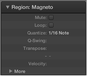 Figure. Region inspector.