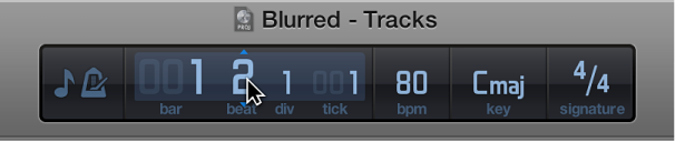 Figure. Editing the numbers in the LCD Position display.