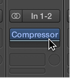 Figure. Placing the pointer above or below an existing slot, to choose a plug-in.