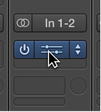 Figure. Placing the pointer over the center of a plug-in slot, to open the plug-in window.
