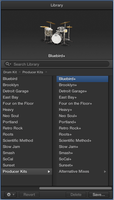 Figure. Library showing Producer Kits.