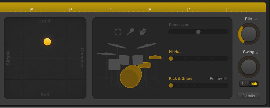 Figure. The right side of the Drummer Editor.
