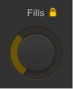 Figure. Fills knob in the Drummer Editor.