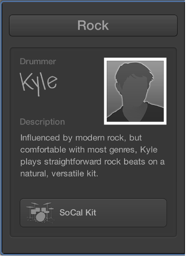 Figure. Drummer Editor left side showing track-based settings.