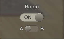 Figure. The Room switch in Drum Kit Designer.